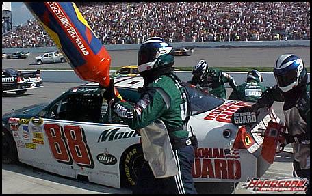 Dale Earnhardt Jr.'s last victory came at the Michigan International Speedway with fuel mileage playing a major role in the outcome of the race. Ray Everett Photo/HardcoreRaceFans.com dale-earnhardt-jr